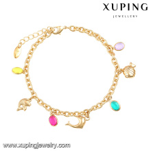 74580 high quality costume fashion jewelry 18k gold dolphin bracelet